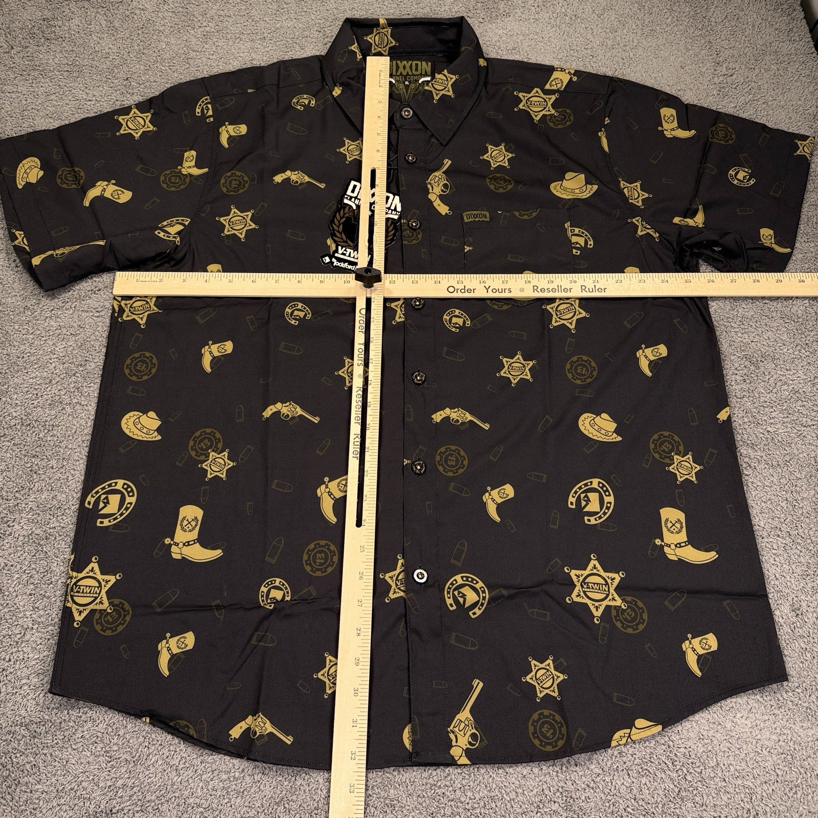 Dixxon Flannel V Twin 1876 Shirt Men Extra Large Black Limited Edition Western