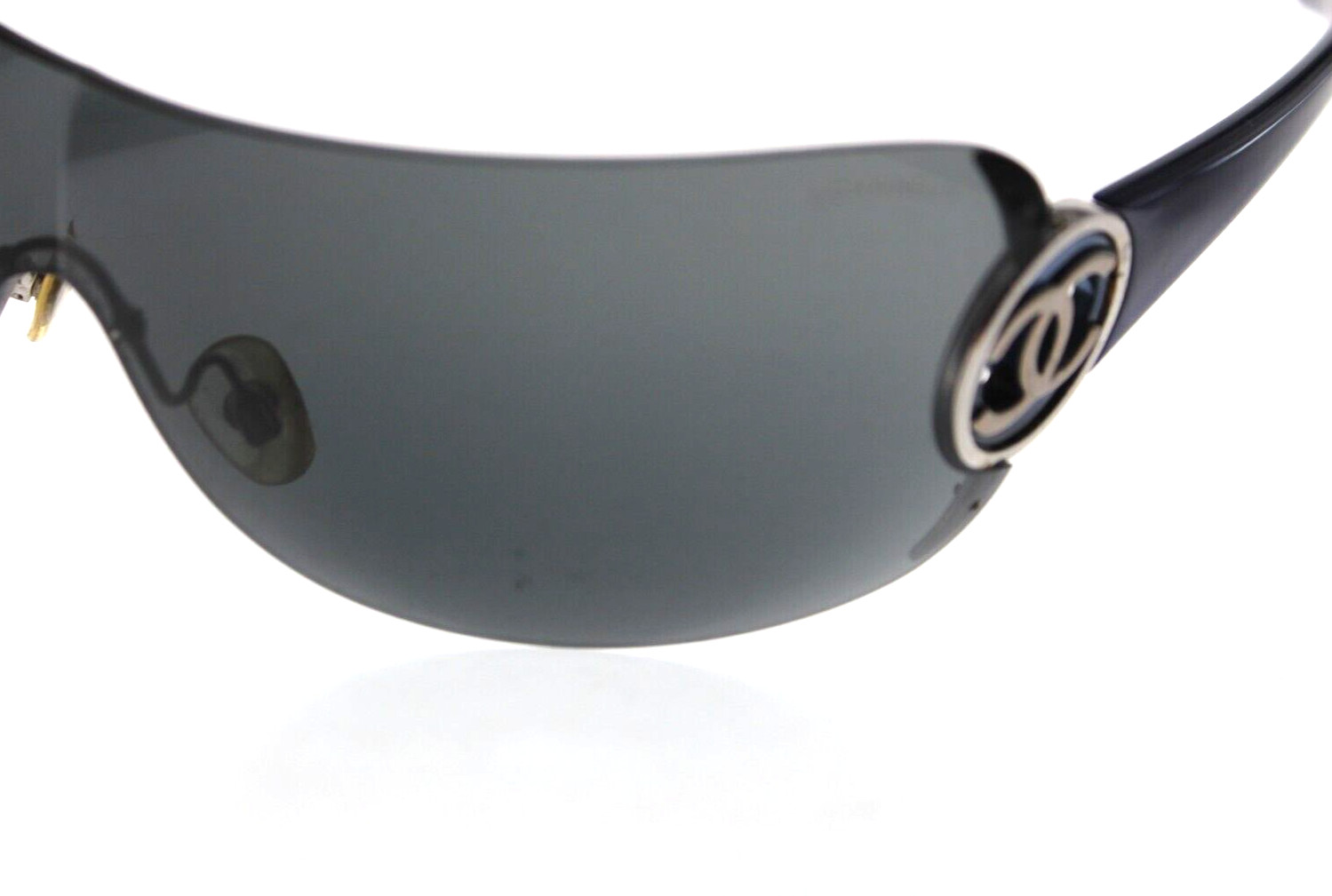 CHANEL Sunglasses AUTHENTIC Mask 4145 c. 351/87 Blue Silver 115 mm Italy