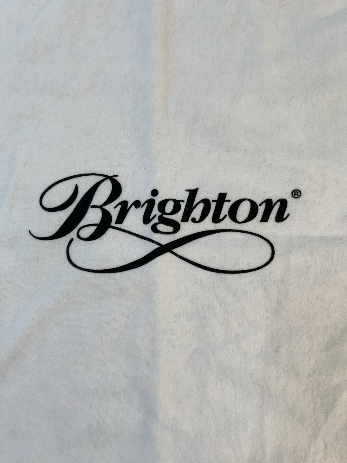 Brighton Purse 100% Cotton White Drawstring Dust Cover, Storage 14″ x 16 1/4″