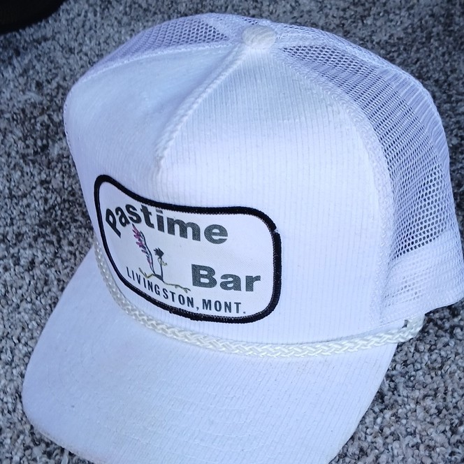 OTTO White Trucker Hat Mesh Back Adjustable One Size “Pastime Bar” Patch