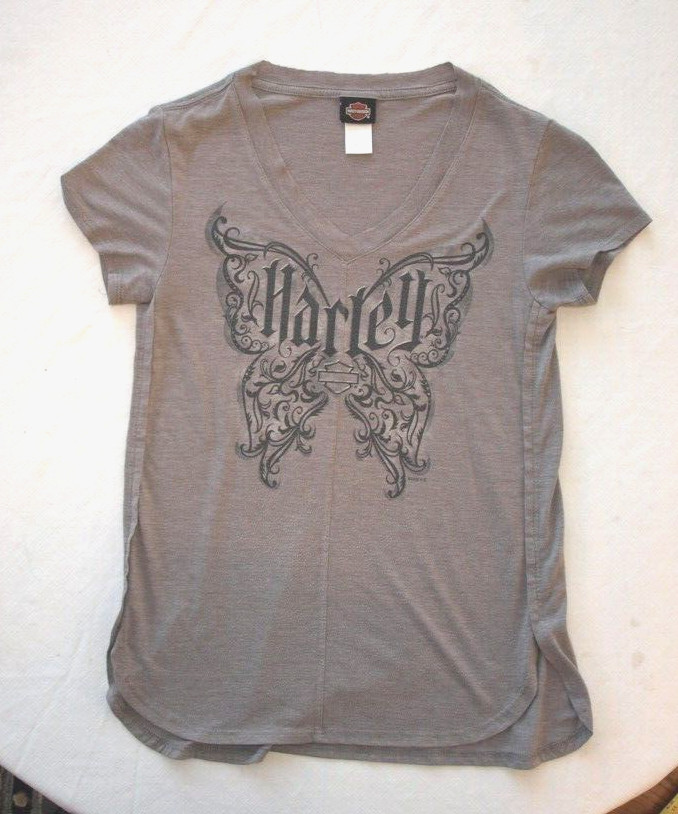 Harley-Davidson Womens T-Shirt Thin Gray S/Sleeve Cap El Cajon, California Sz:S?