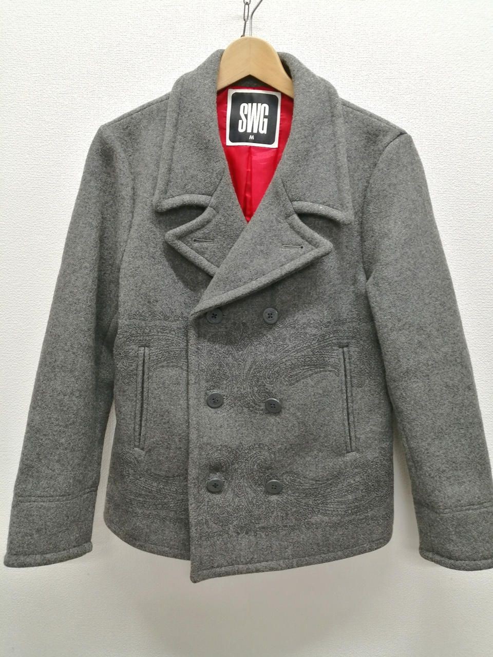 Swagger P Coat Gray Paisley M Used