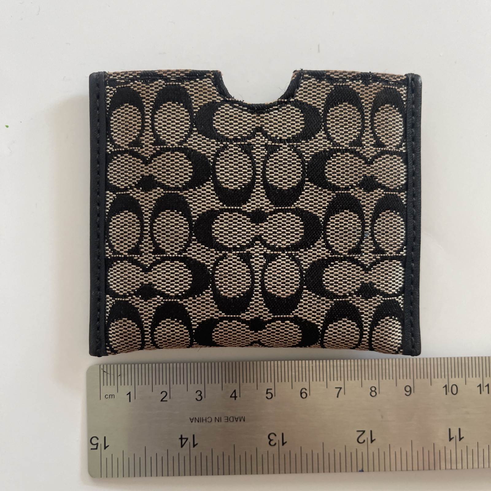 Vintage Coach Black Signature Logo Fabric Double Sided/ handbag only/