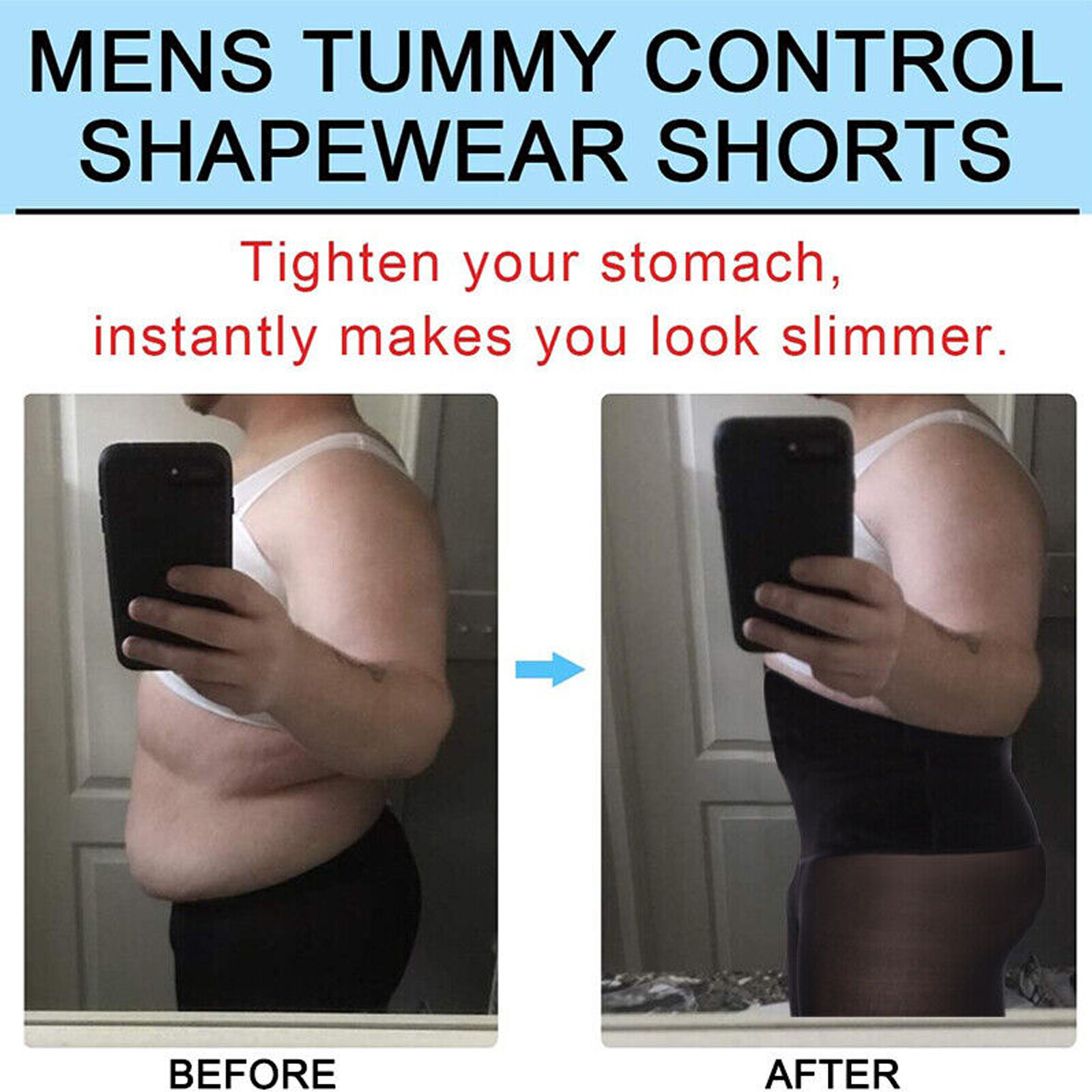 Fajas Colombiana para Hombre Stomach Shaper Boxer Brief Breathable Shapewear Men