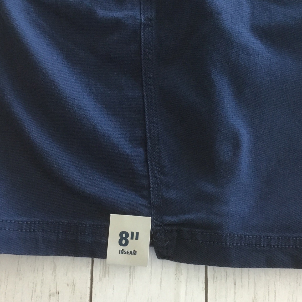 George Men’s Twill Pull On Shorts Drawstring Waist 8” Dark Navy 2XL (44-46)