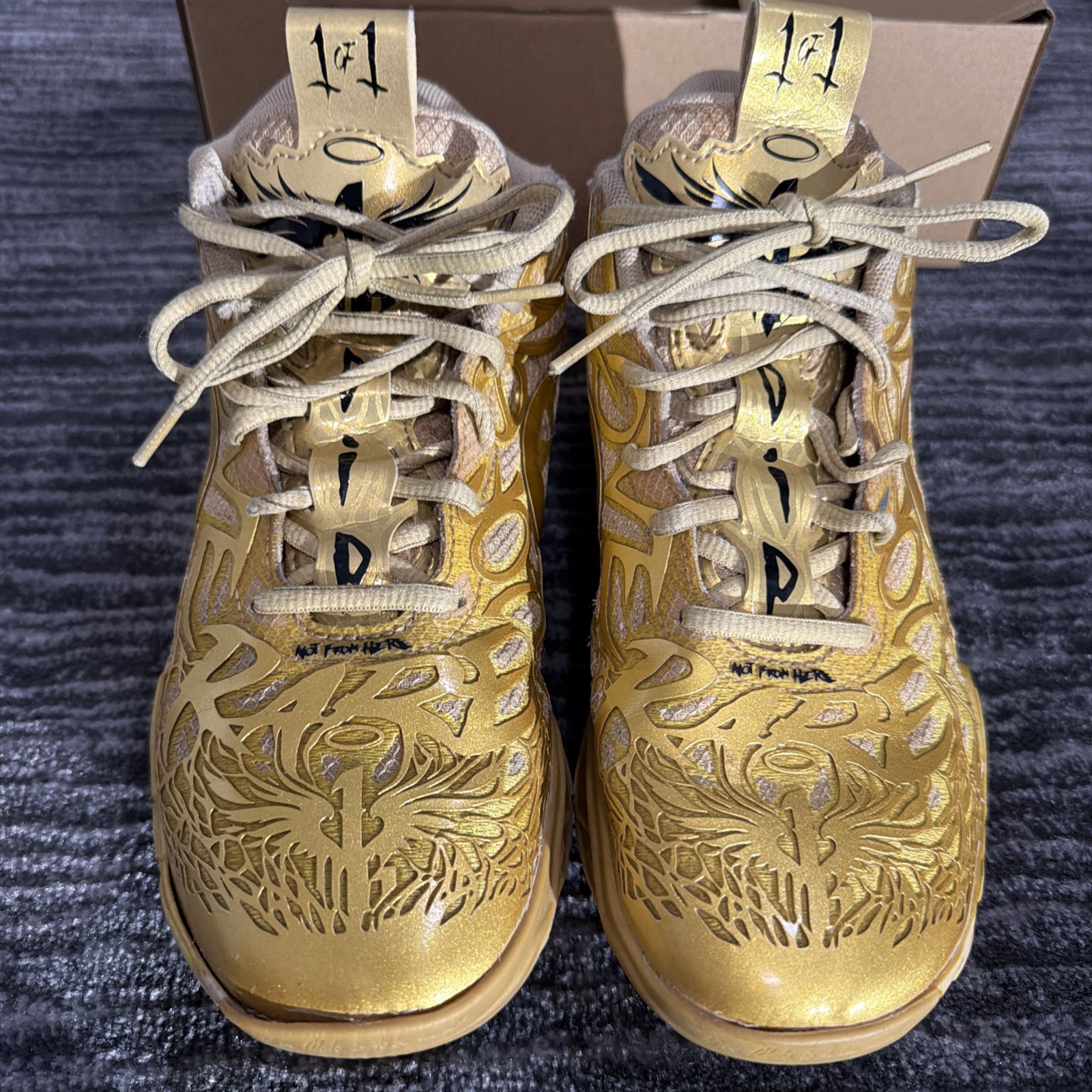 LaMelo Ball PUMA MB.04 Golden Child Basketball Shoes Mens Size 5.5 Gold-Matte
