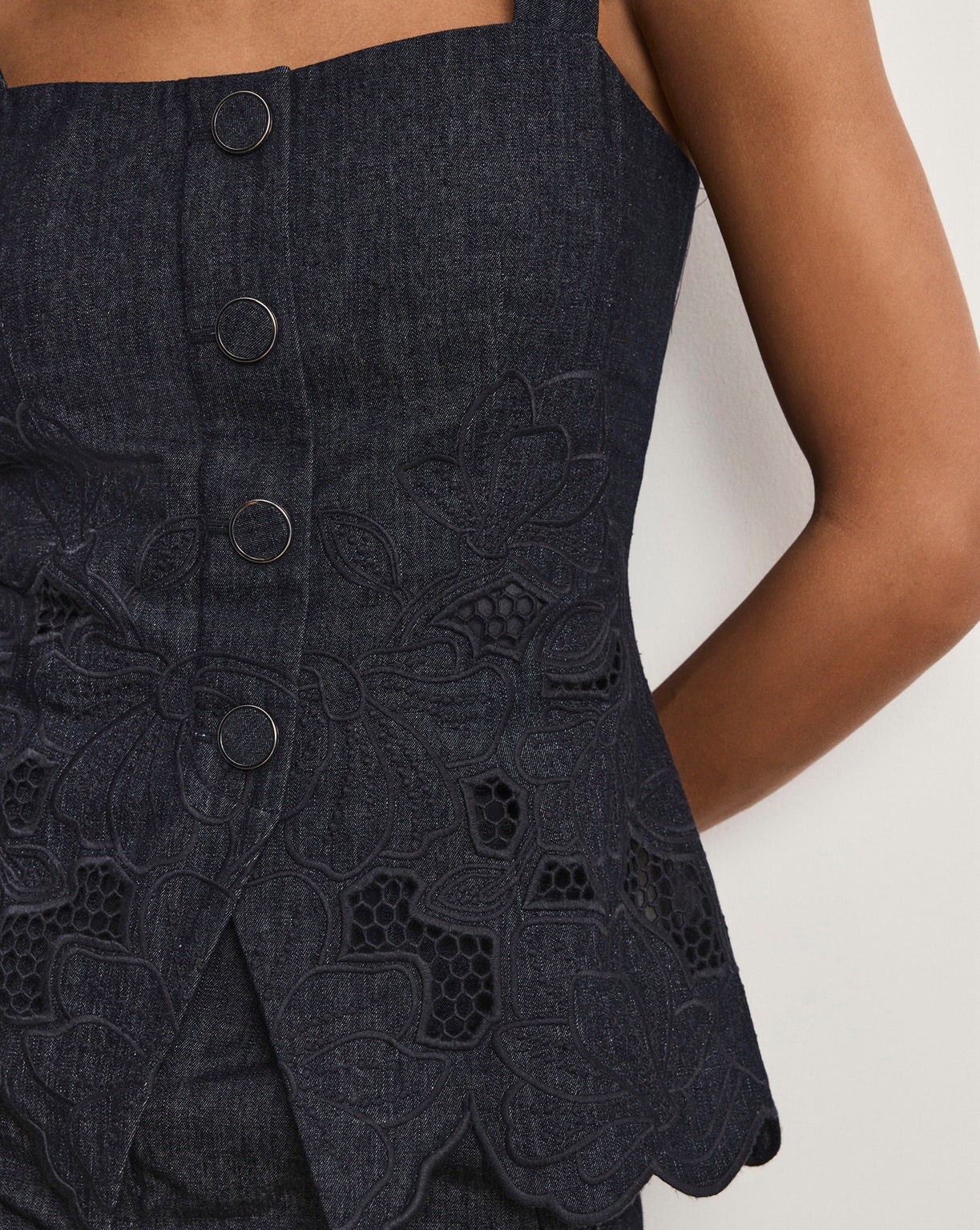 Veronica Beard Mirielle Eyelet Tank Top $498 Size 8