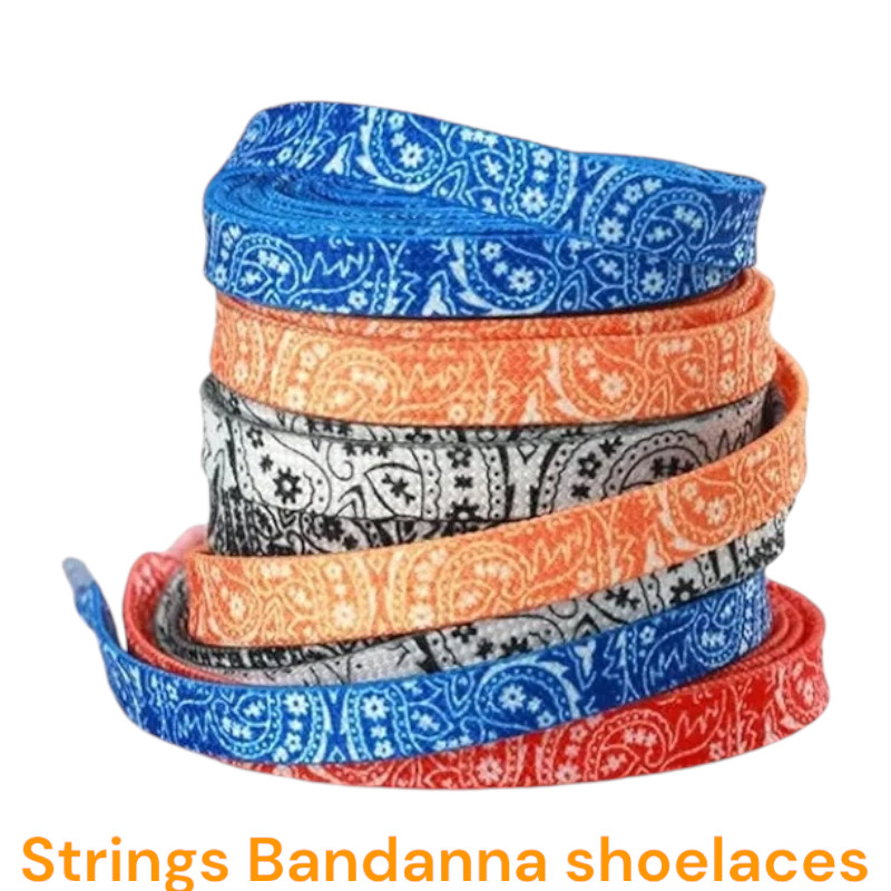 Stylish Strings: Bandanna Shoe Laces Pick your color. 18″- 72″ long