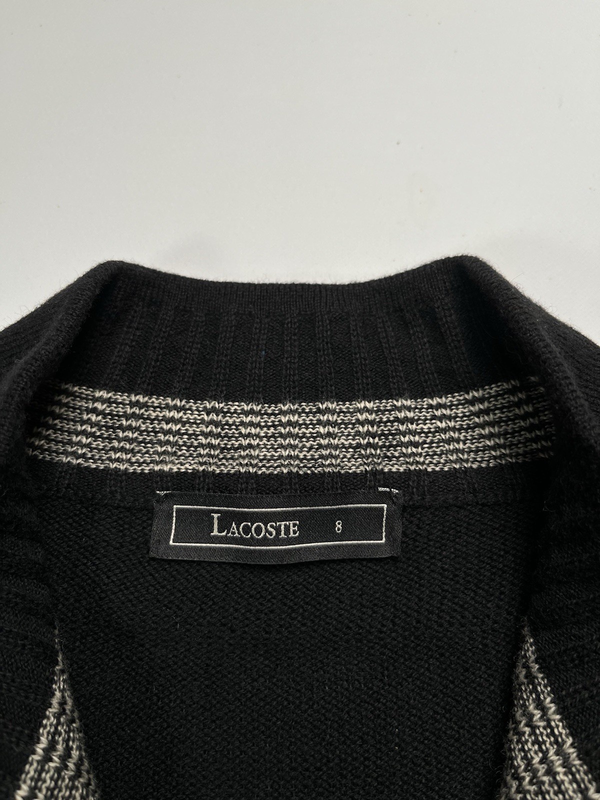 Lacoste Black Label Wool Cotton Cardigan Extra Soft Jumper Men’s XXXL [353]