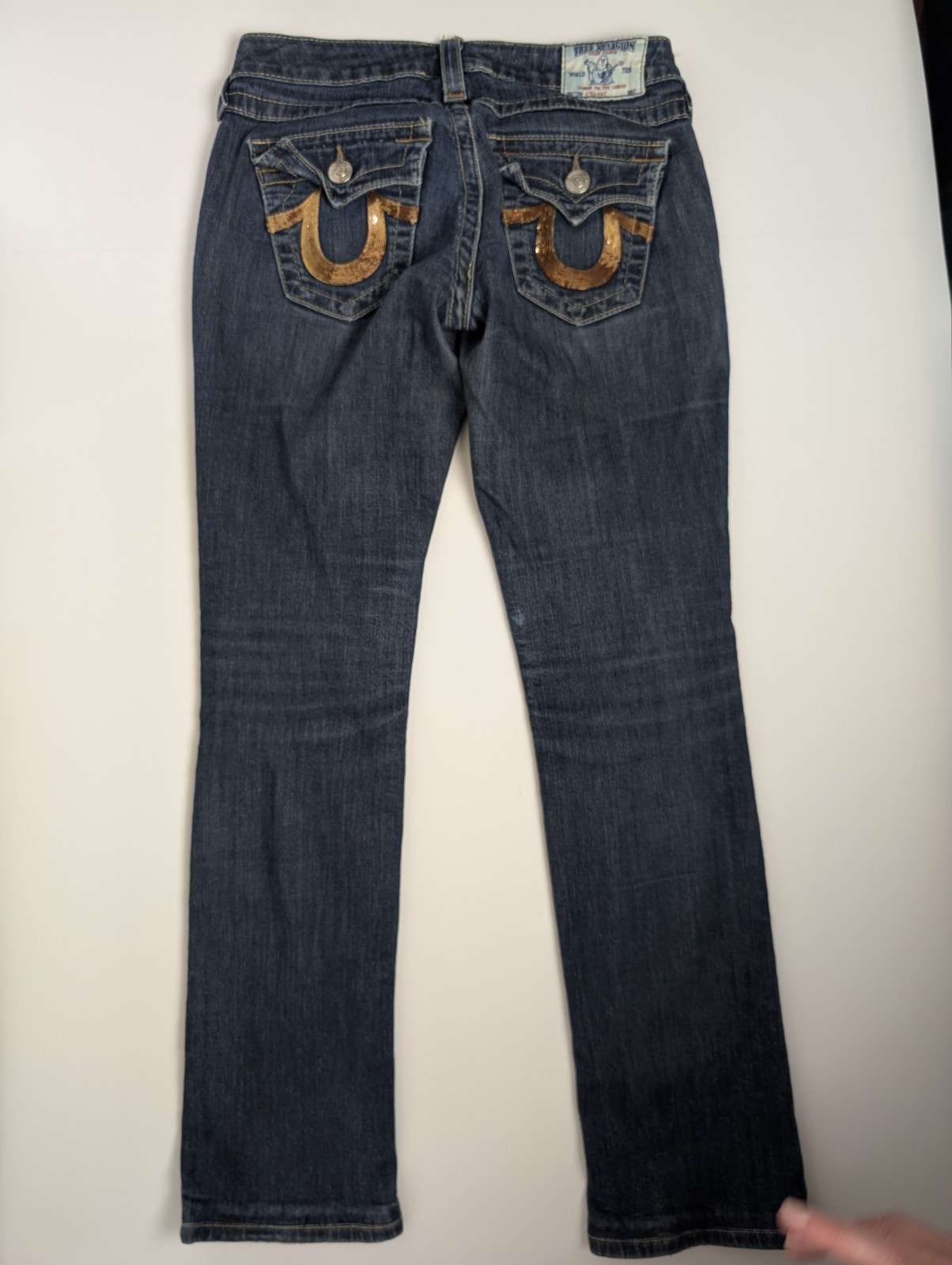 True Religion Jeans 28 Made in USA Straight Leg Stretch Denim 98% Cotton 2%…