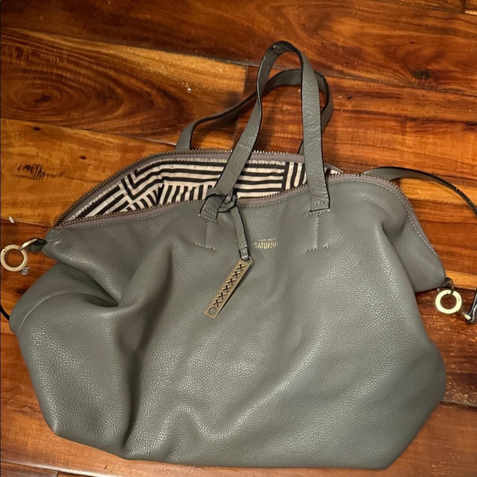 Kate Spade Saturday Collection Grey Leather Tote Bag