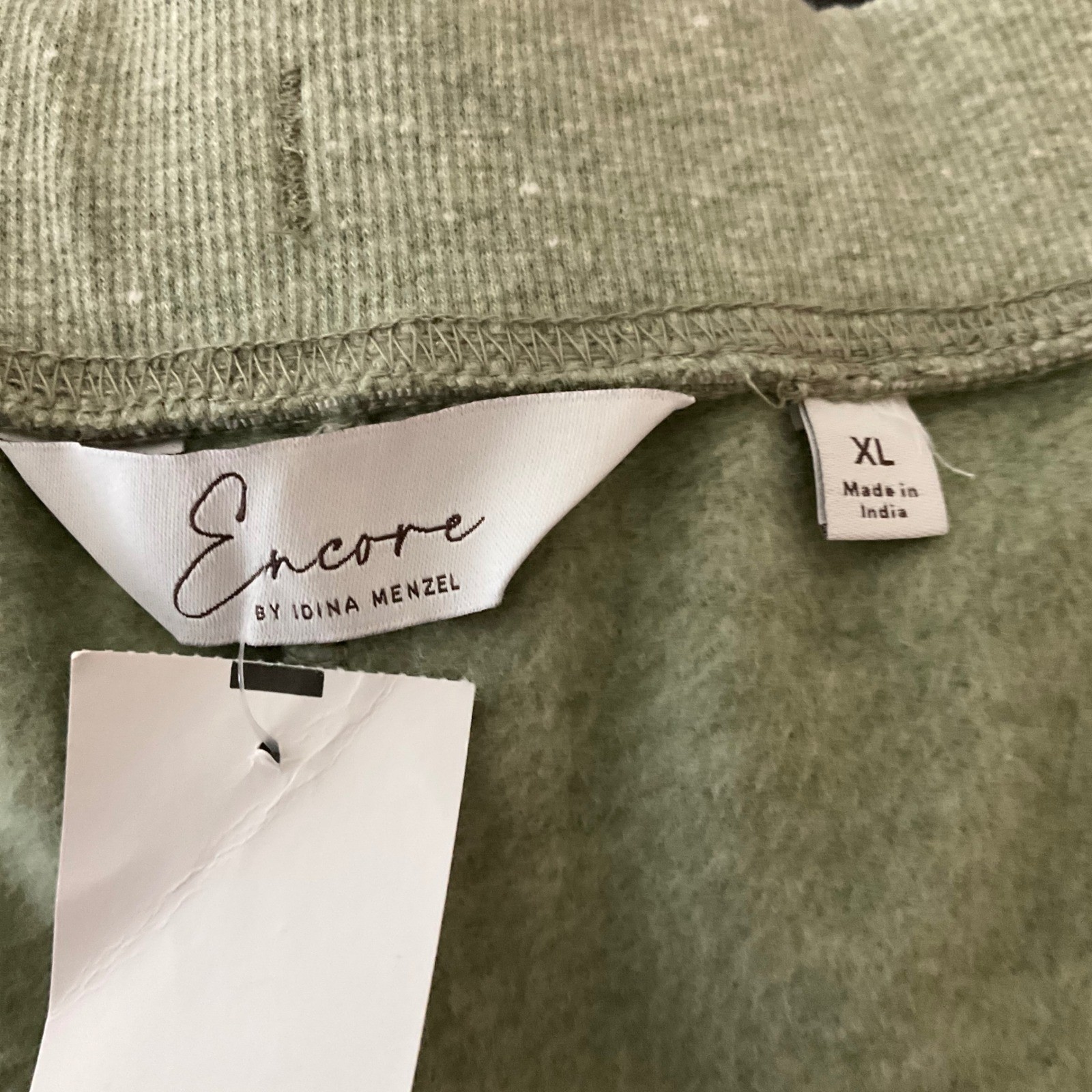 Encore by Idina Menzel Fleece Wide-Leg Pants A518987 Pull-On Pockets Green Sz XL
