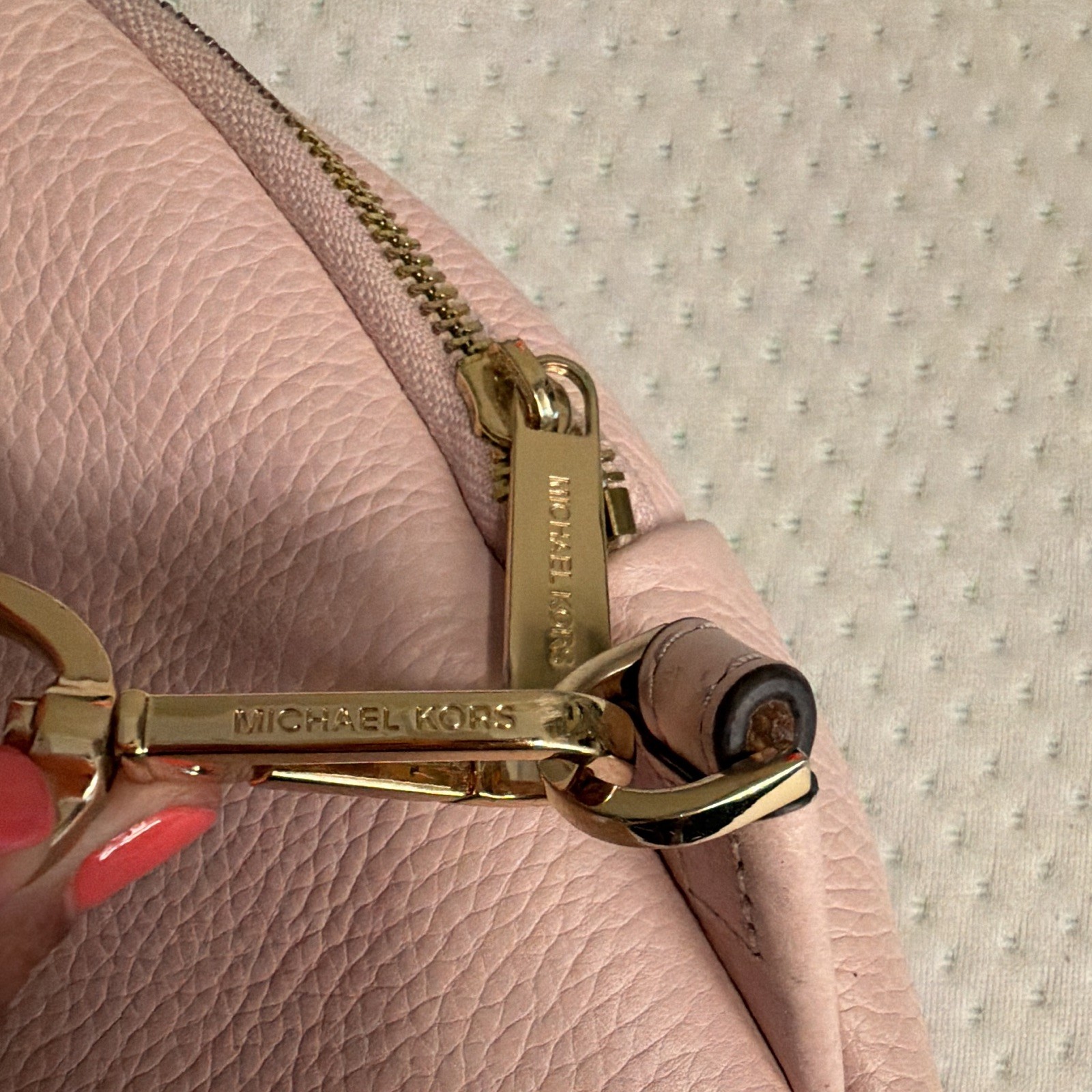 Michael Kors Erin Small Convertible Backpack Powder Blush Logo Gold Hardware Zip