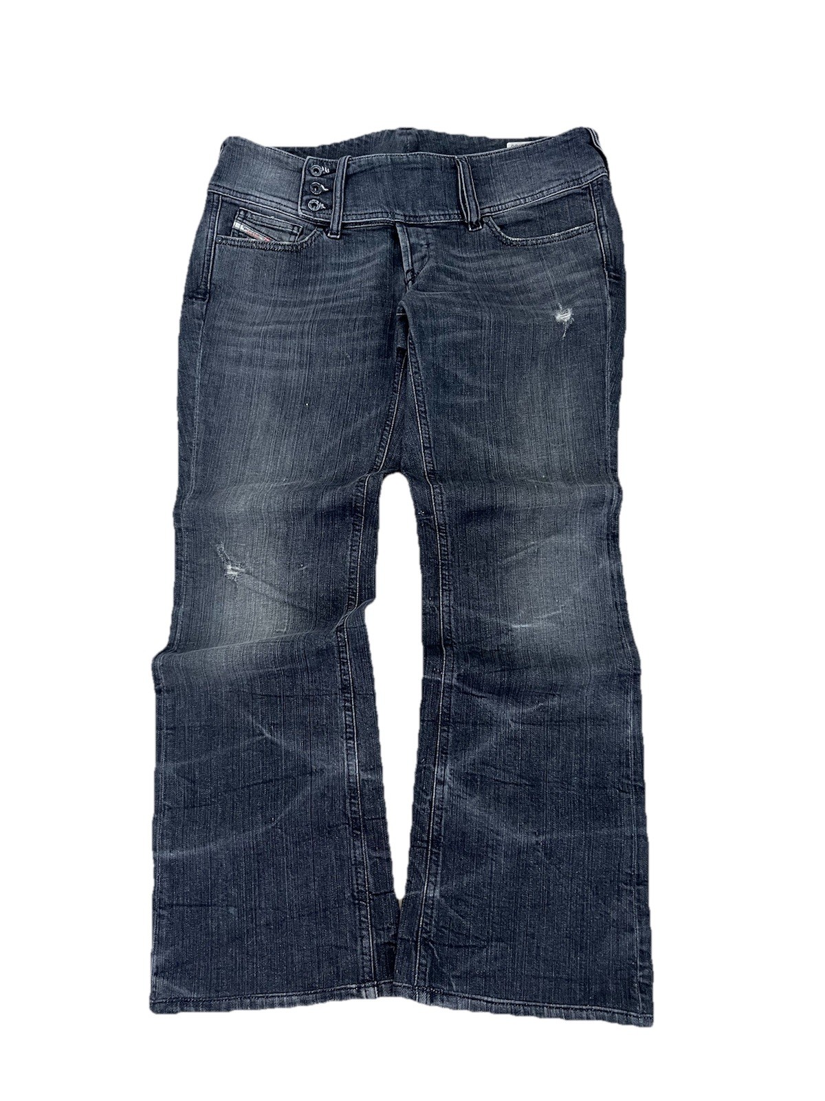 Diesel Women’s Bootcut Jeans Slim Fit Low Rise Dark Gray Stretch Denim 008L3