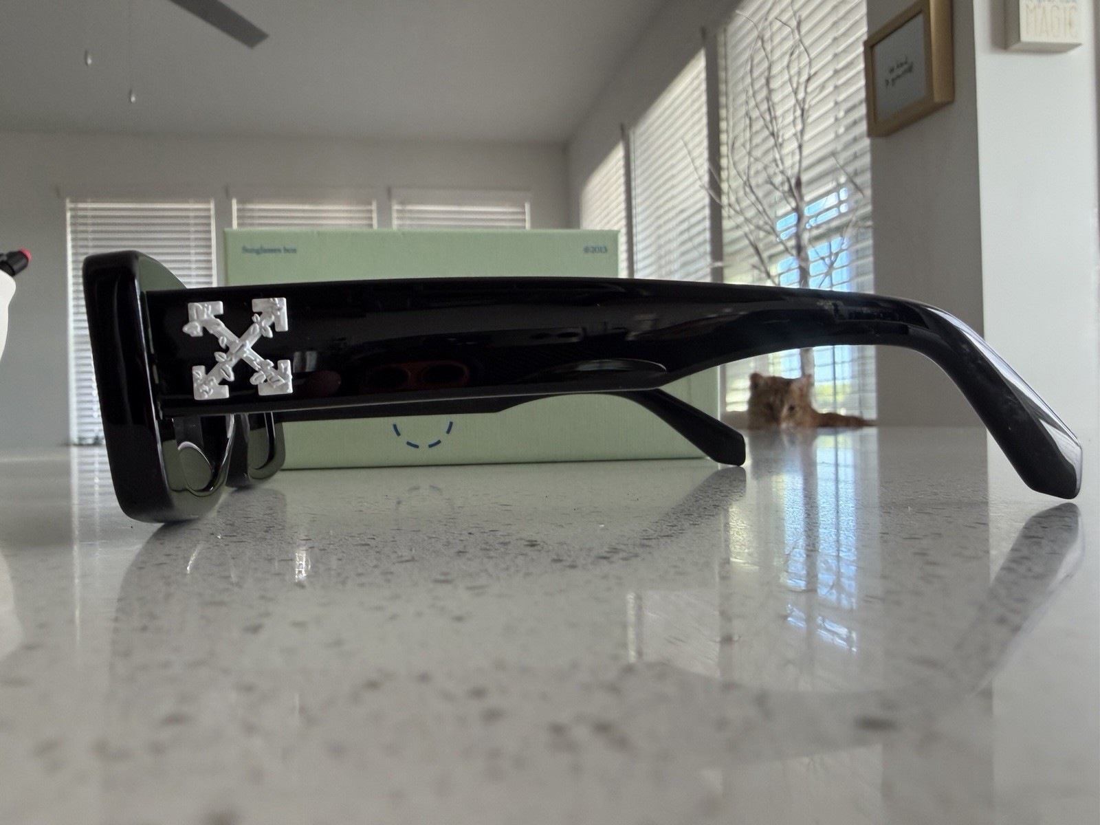 2 Off-White Arthur Rectangular Sunglasses (100% AUTHENTIC) 1 Black & 1 Brown