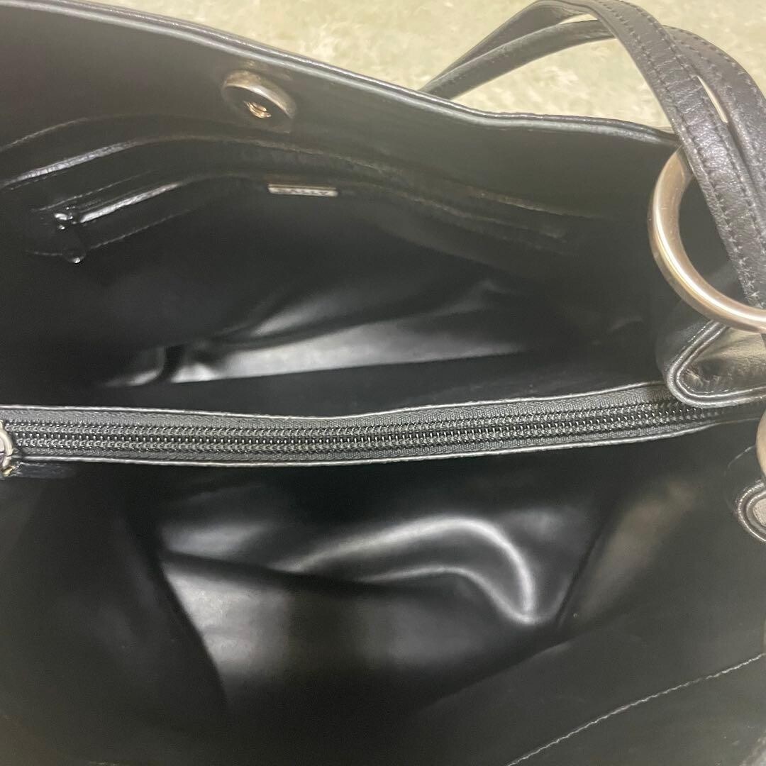 Bally Black Leather Shoulder Bag Women Large Tote Style 15.75 x 12.2 x 5.1 in