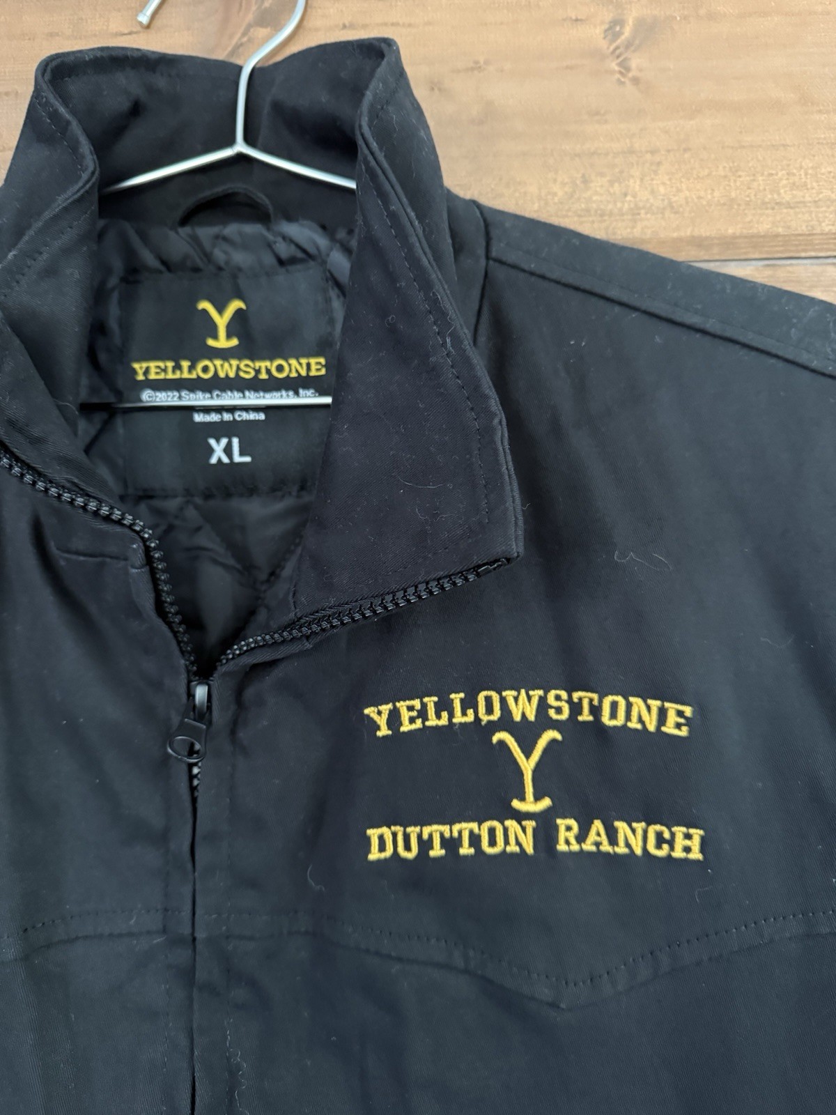 Men’s Yellowstone John Dutton Vest Kevin Costner Black Cotton Western Jacket XL