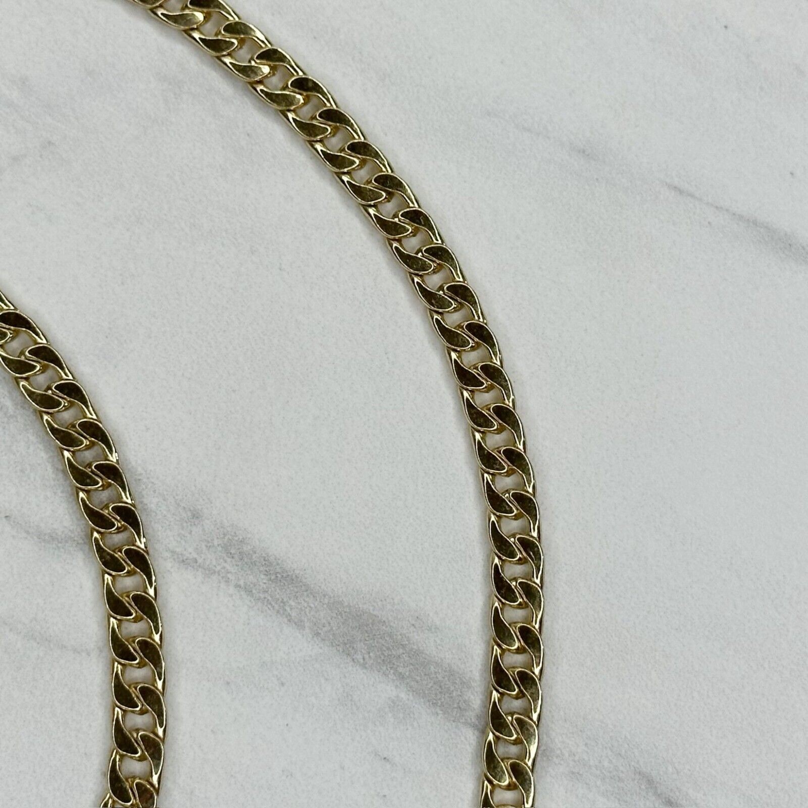 Gold Tone Skinny Flat Chain Link Purse Handbag Replacement Strap 46″