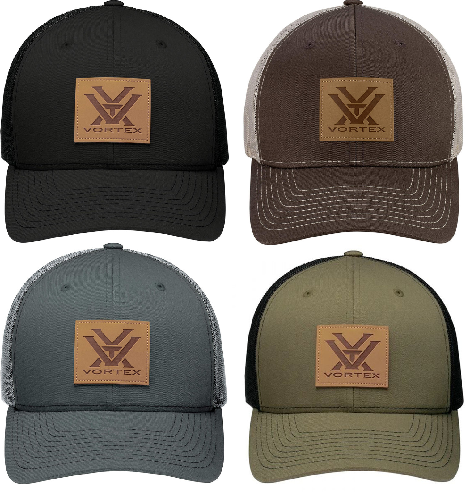Vortex Optics Barneveld 608 Hat Black/Brown/Charcoal/Loden 112 Trucker Cap OSFM