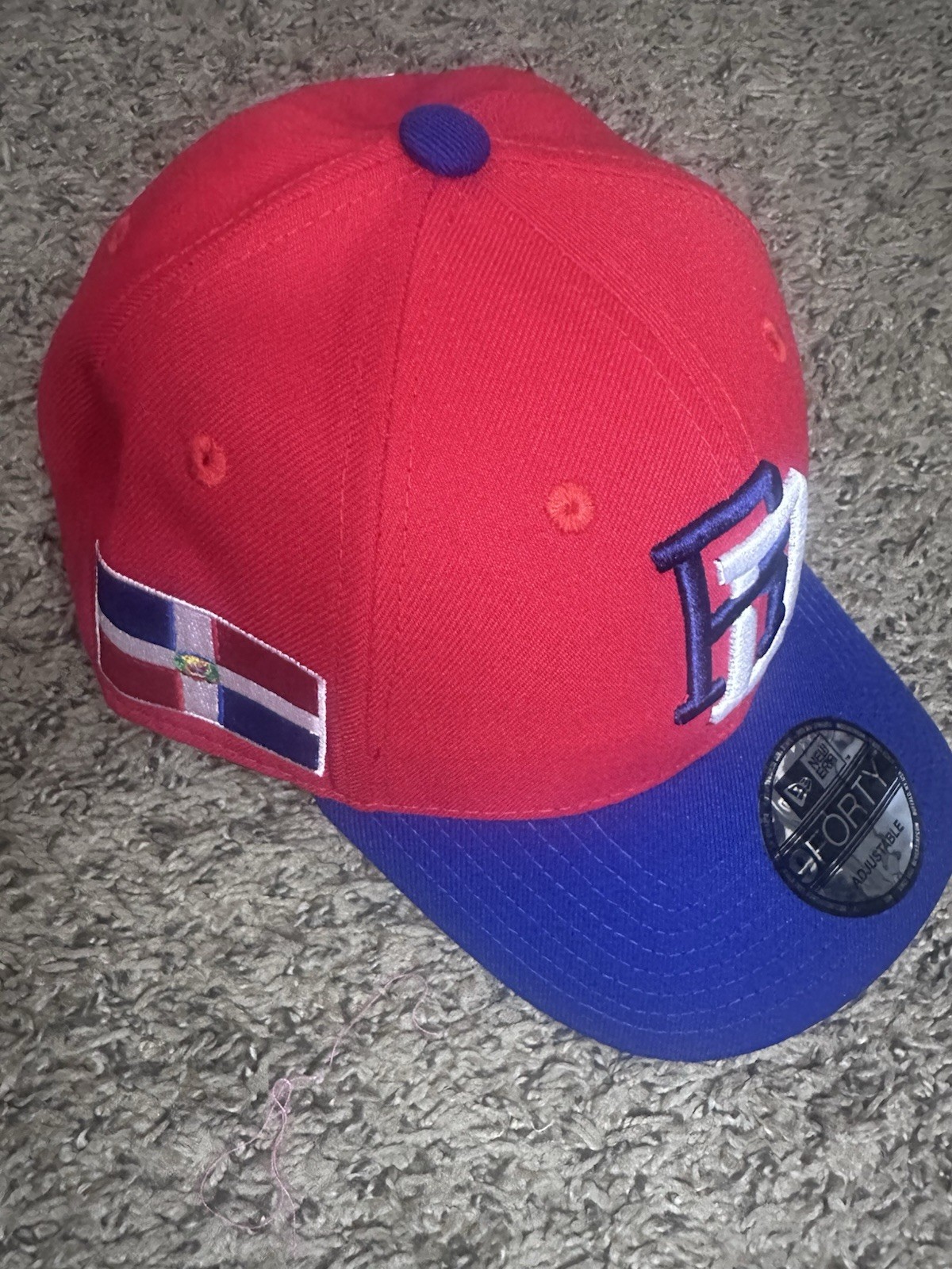 RD New Era 9FORTY Adjustable Baseball Cap Red/Blue Men One Size