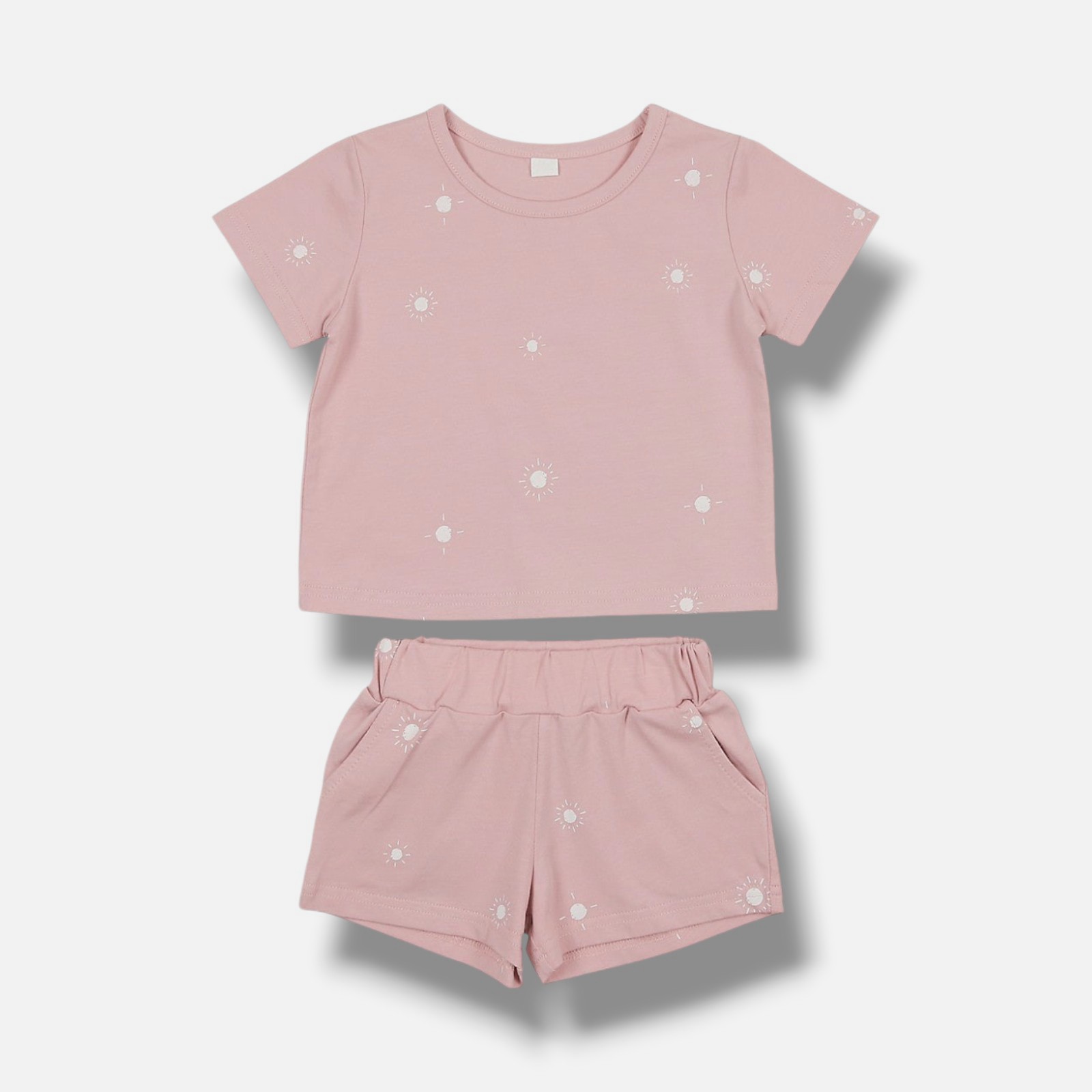 Pouf Babies’ Pink Sun Print 2-Piece Top & Shorts Set Size 6-9 Months