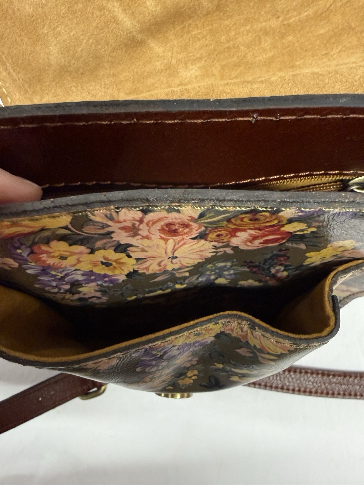 PATRICIA NASH CASCINA Leather Adjustable Crossbody ENGLISH COUNTRY GARDEN NEW