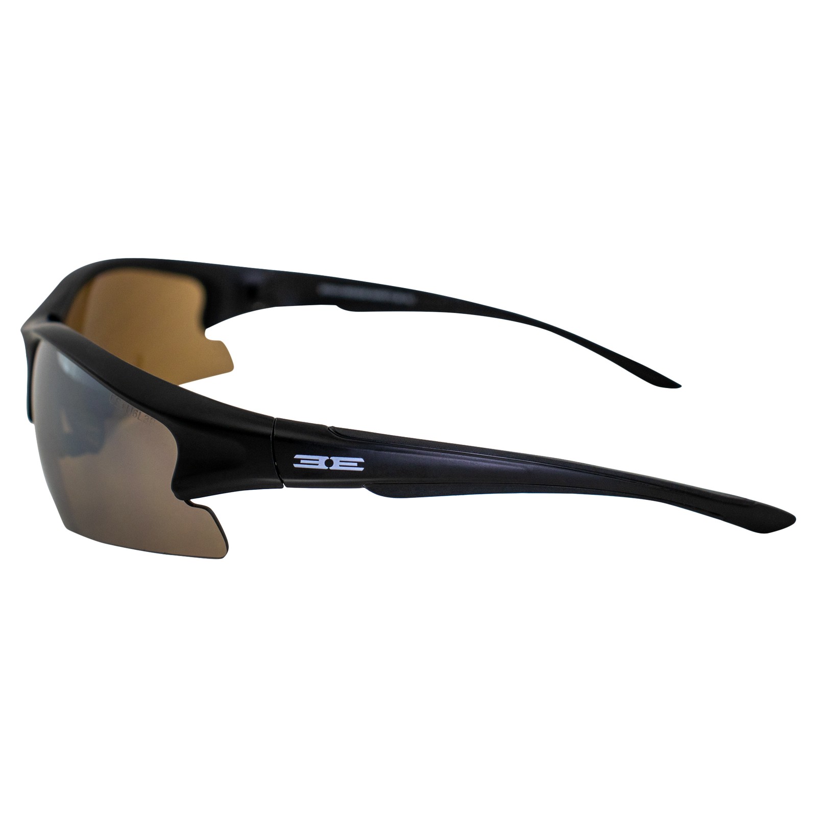 Epoch 1 Golf Sunglasses Black Frame High Clarity Brown Lens