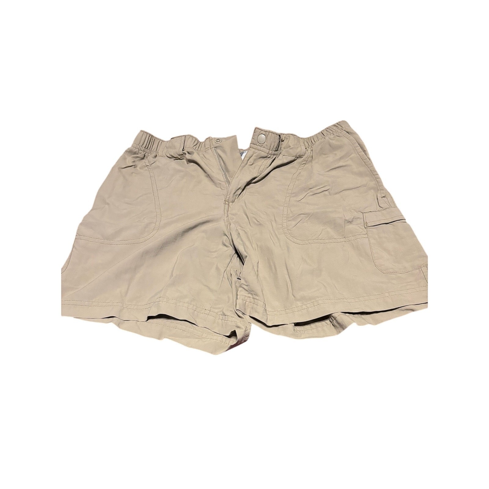 Columbia Women Cargo Shorts Khaki Sz Medium Outdoor Hiking Utility Pockets