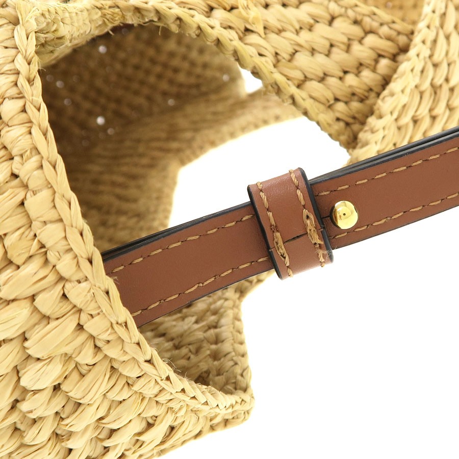 Loewe Loewe Font Tote Small (Raffia) A685B59X03 Beige Tote Bag #SAB16950