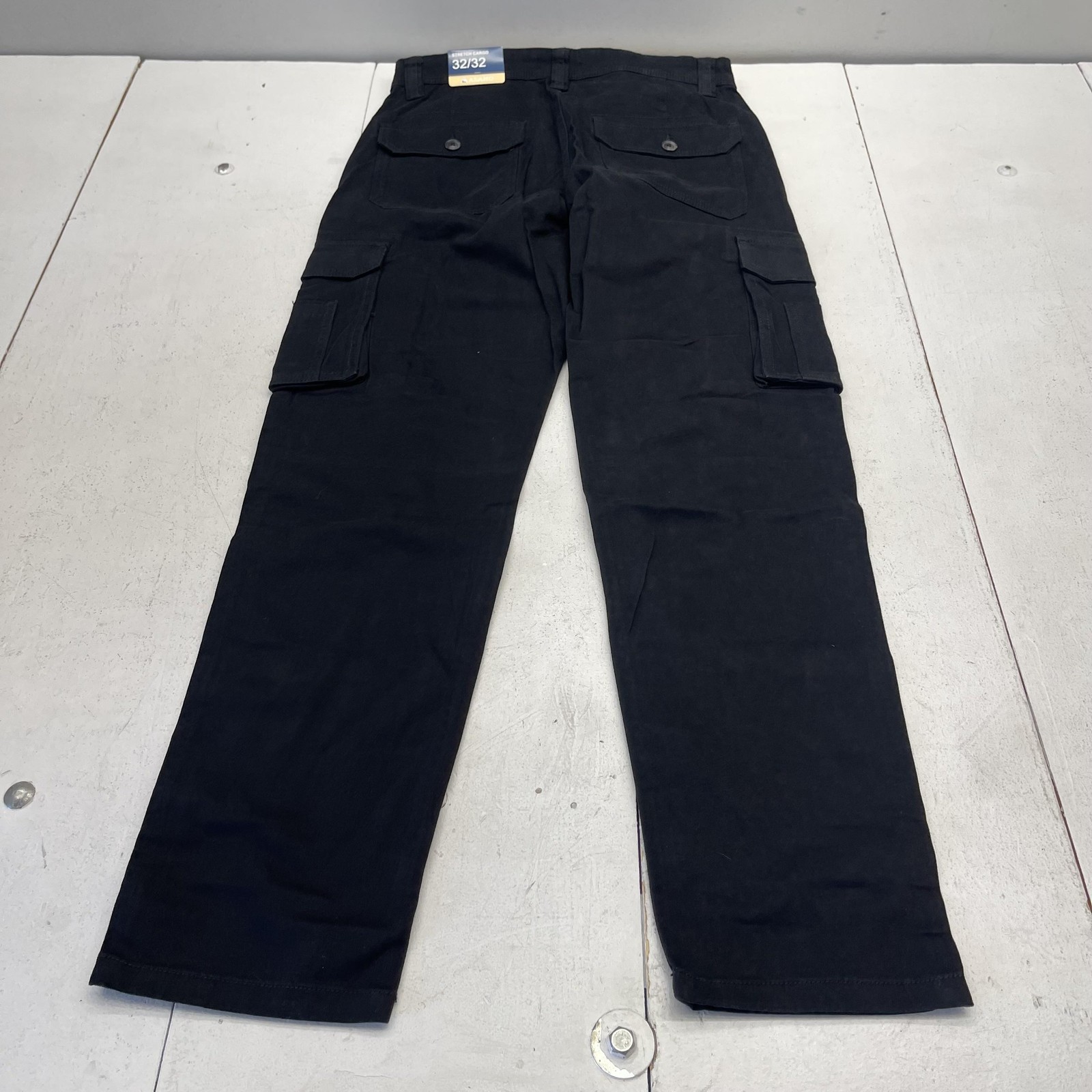 Alamo Cargo Pants Mens 32×32 Black Stretch Straight Utility Workwear Pockets