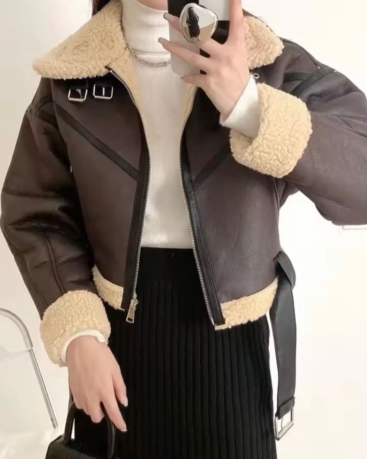 Sheepskin mustang jacket