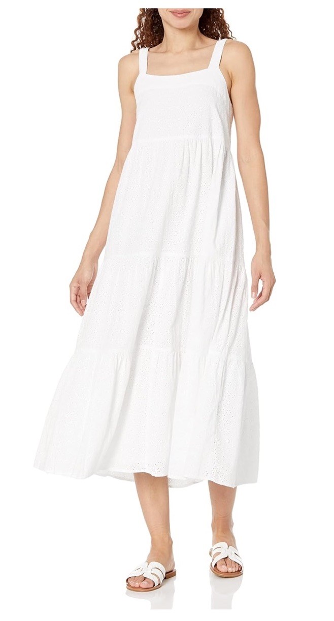 The Drop Britt Dress White Eyelet Women’s Size Large New FAST SHIPPING $69MSRP