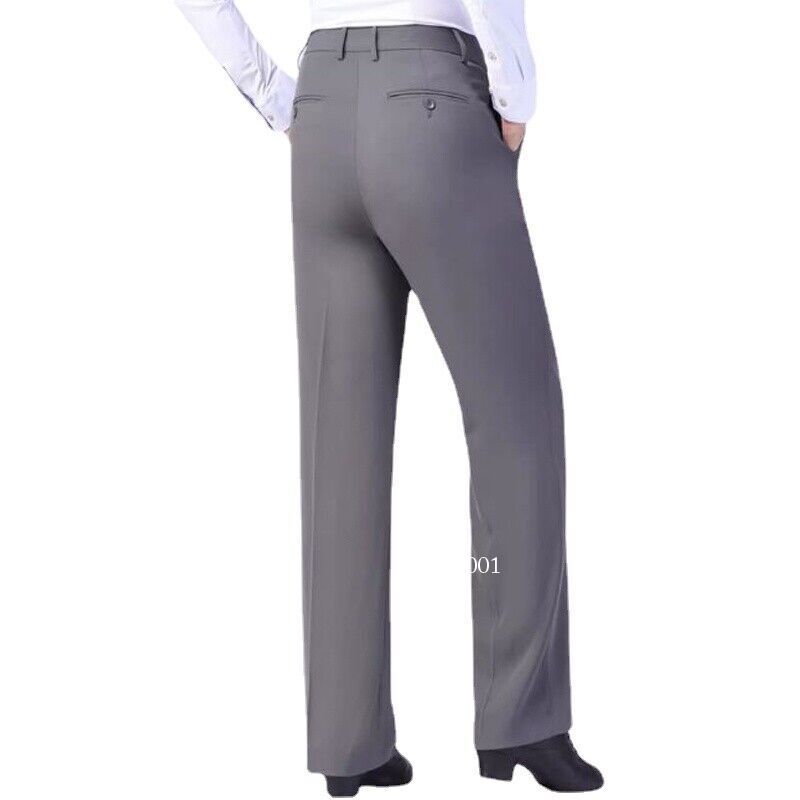 Men Ballroom Latin Dance Pants Straight Fit Modern Smooth Practice Trousers Long