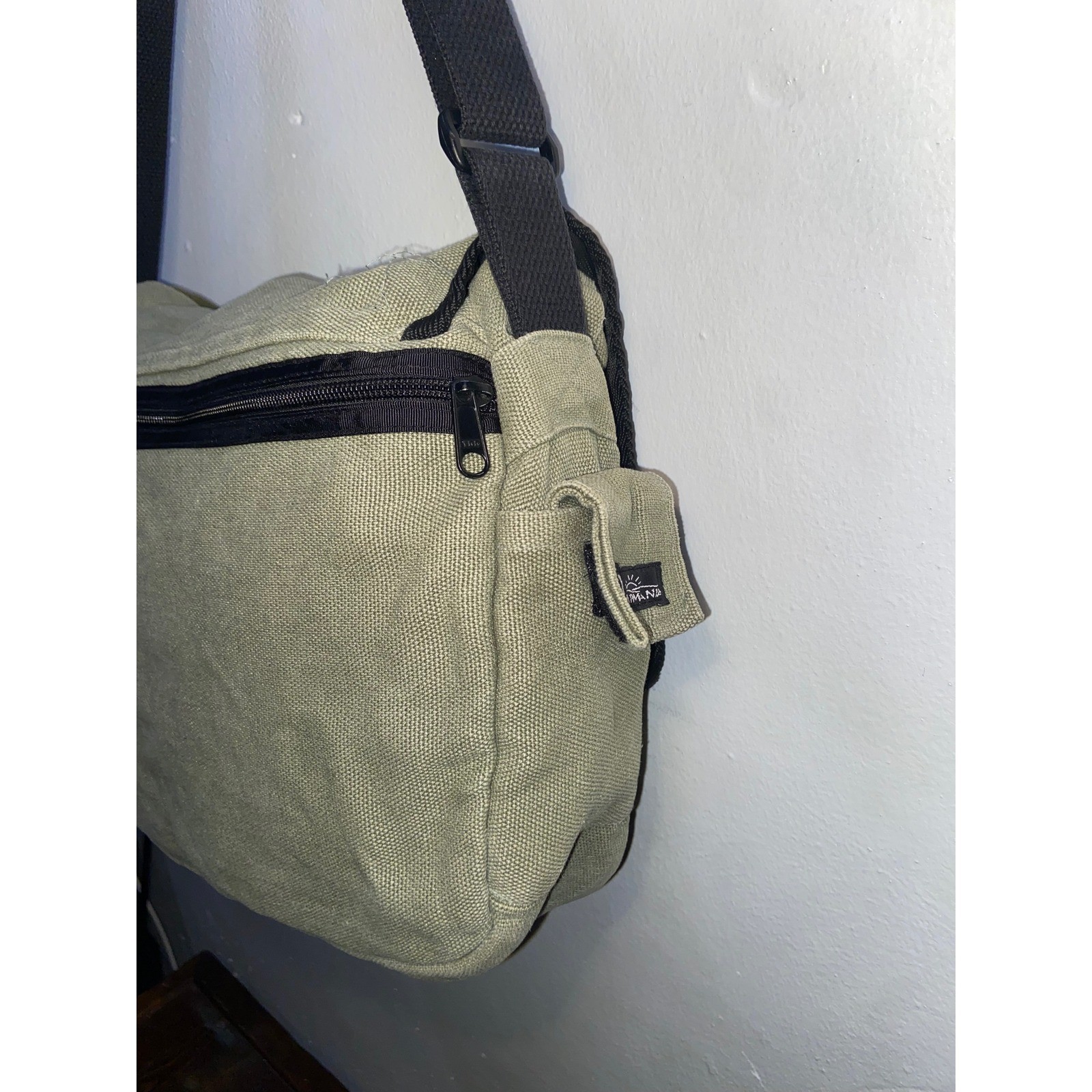 Hempmania Hemp Canvas Messenger Bag Crossbody Utility Satchel Boho Gorpcore 14″