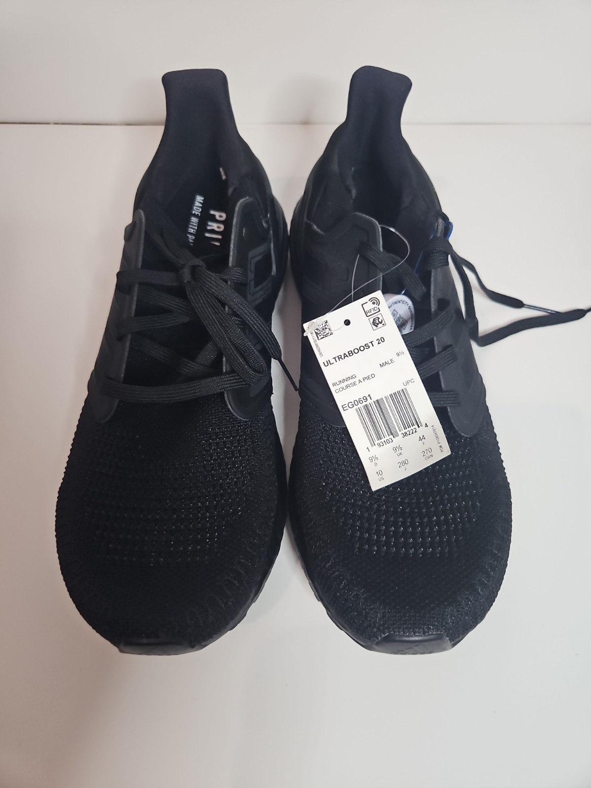 Adidas Ultraboost 20 Shoes Triple Black Size 10