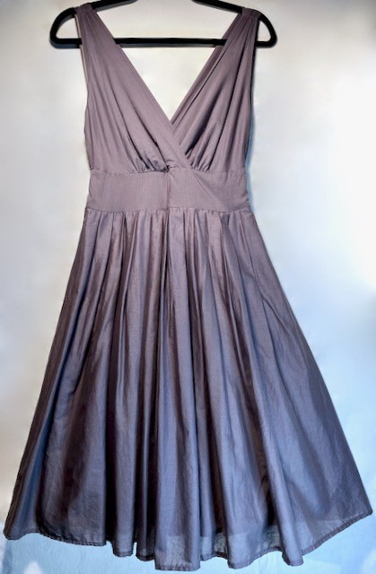 Aryeh Nordstrom, A-line dress, grey, 100% cotton, size Small