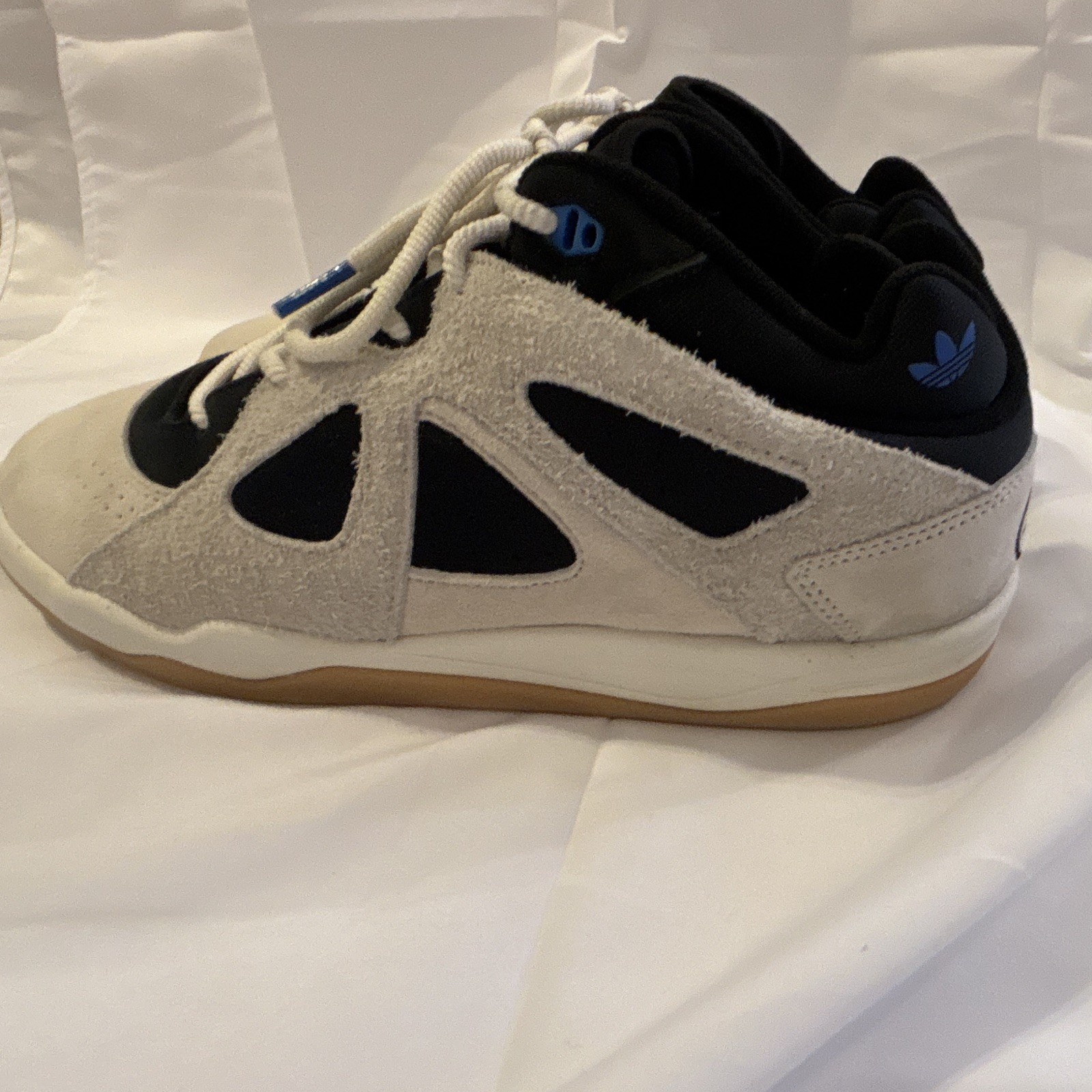 adidas x Bad Bunny BadBo 1.0 Low Top Suede Lace Up Sneakers Gray/Black/White