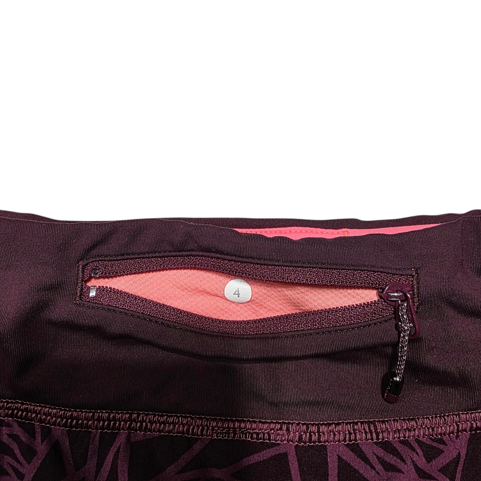 Lululemon Align Diamond Dye Shorts Burgundy Size 4 Running Athletic Sporty