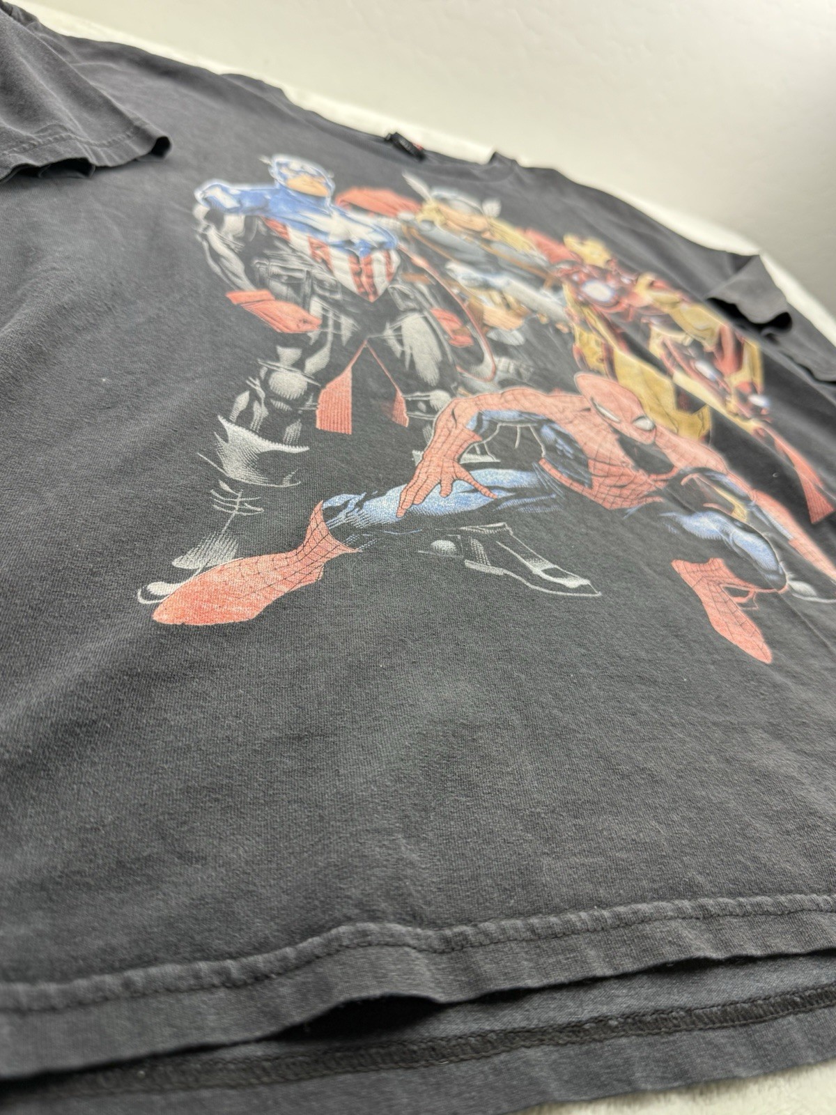 VTG 2011 Marvel Avengers Big Print T Shirt 3XL Spider-Man Mad Engine Men’s