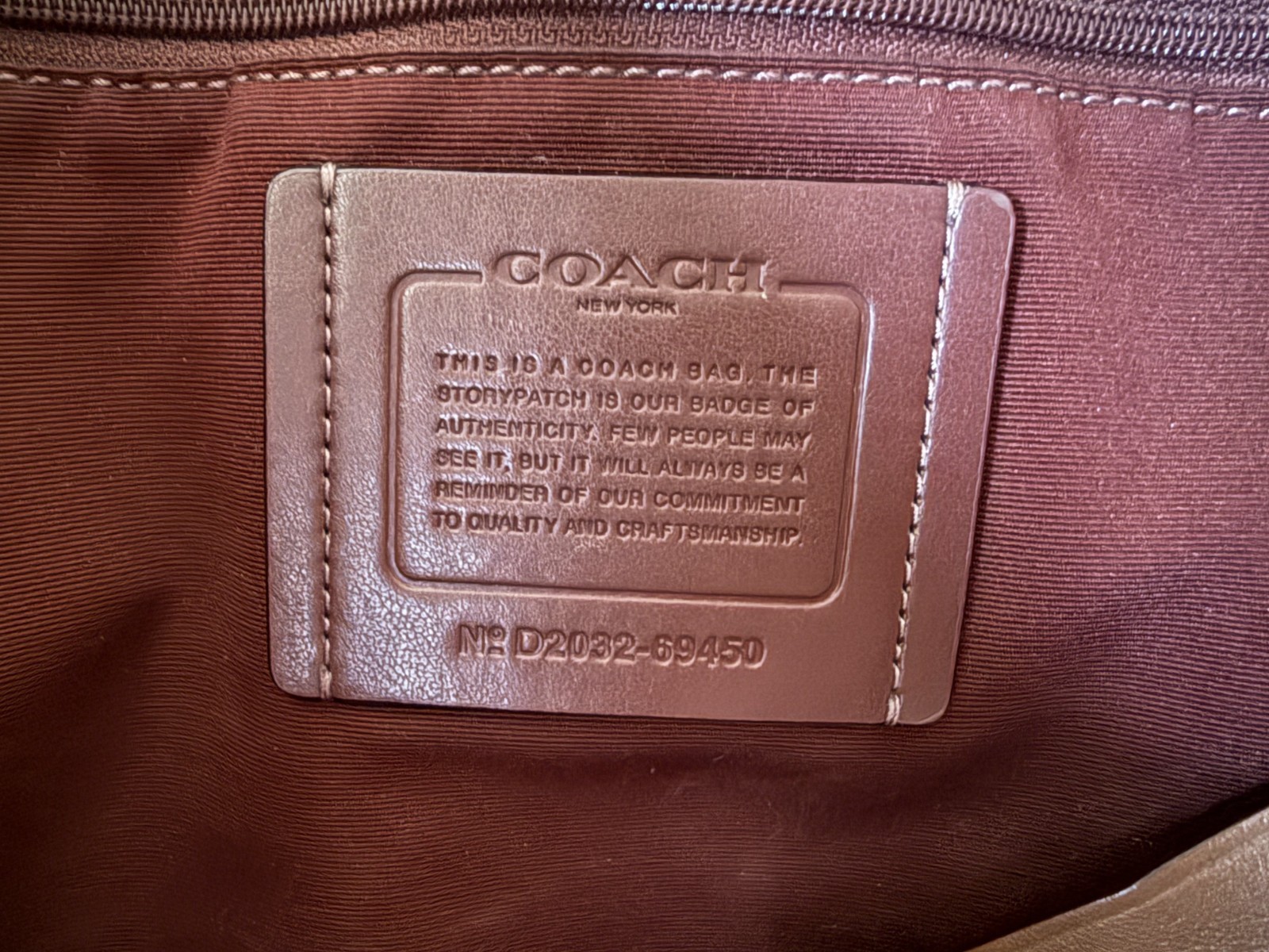 COACH Central Tote Saddle Calf Leather w/ Brass Hardware Shoulder Bag