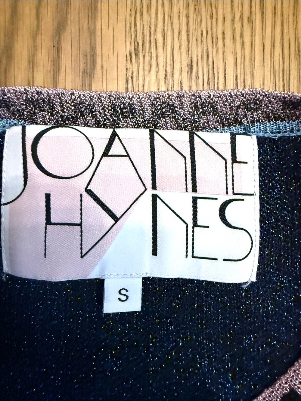Joanne Hynes Shimmer Knit Colorblock Sweater Top Bell Sleeve Size S
