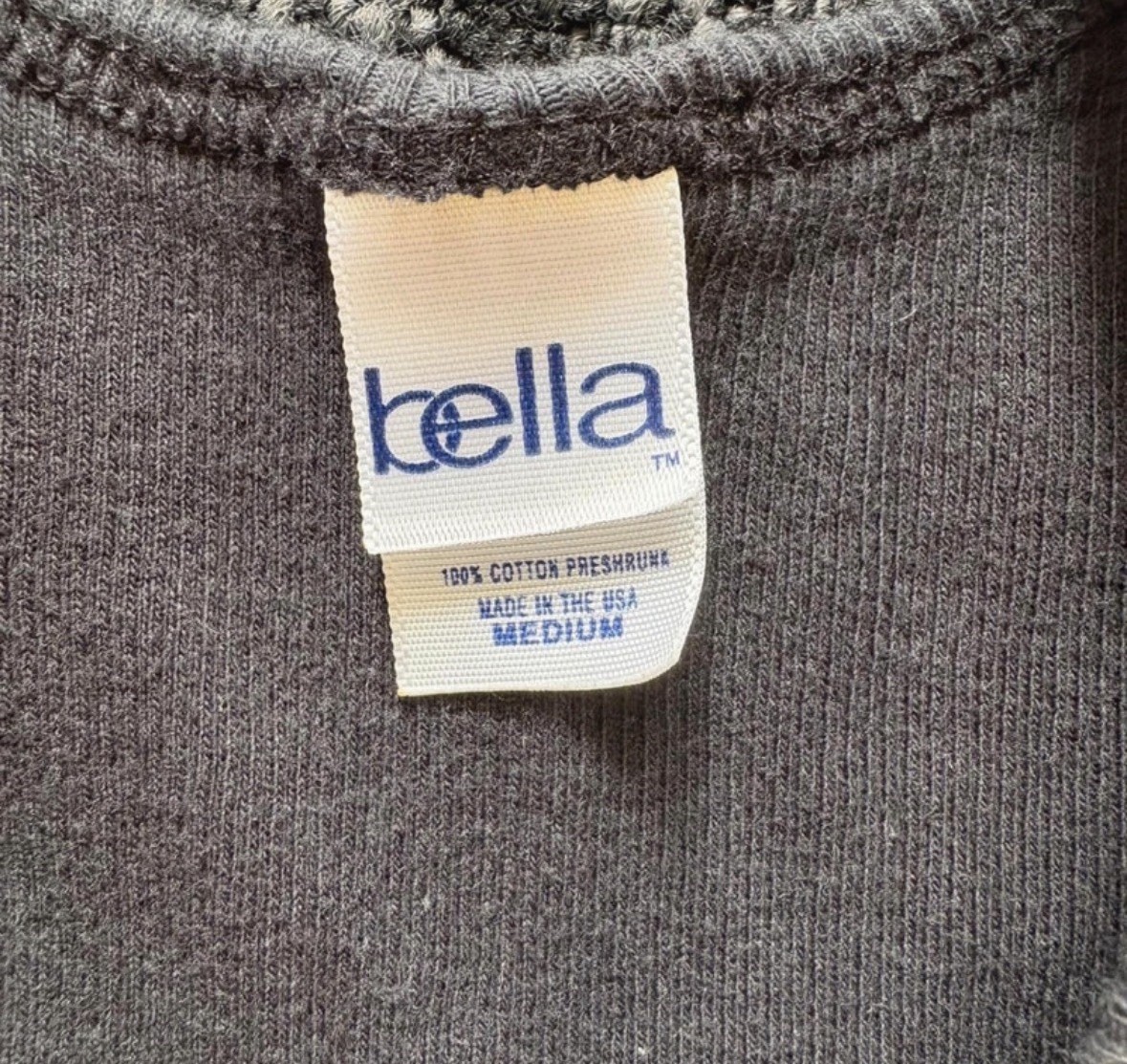 Vintage Y2K Bella Women’s Skull Graphic Tank Top M Cotton Scoop Neck Sleeveless