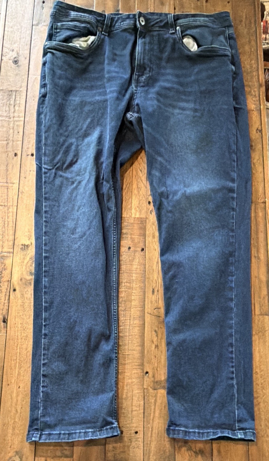 The Perfect Jean NYC Slim Thick Men’s Slim Straight Blue Dark Wash Stretch Jeans