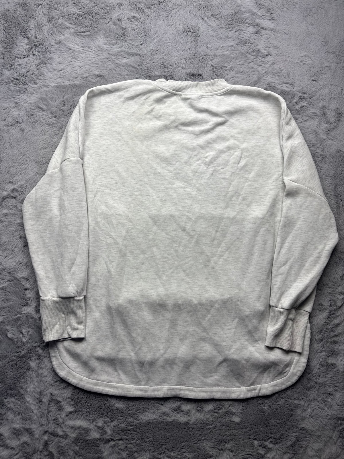 Varley Double Soft Paige Longline Sweatshirt Ivory Marl Women’s Extra Large