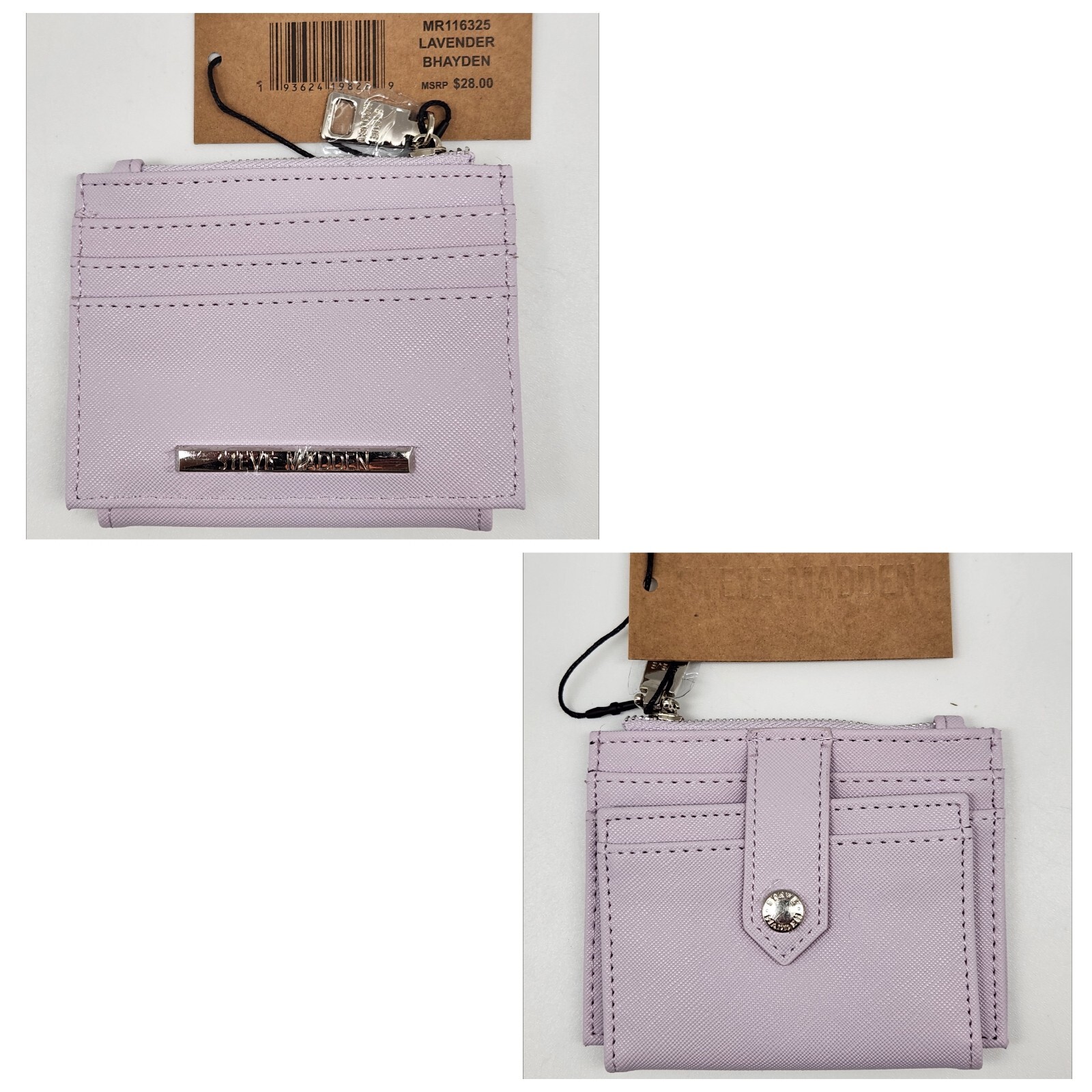 STEVE MADDEN Mini Wallets Zip x Cash Cards ID Blue Pink Beige Green Purple UPICK