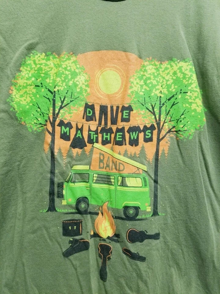 2014 Dave Matthews Band Tour S to 5XL Green T-shirt GC1381