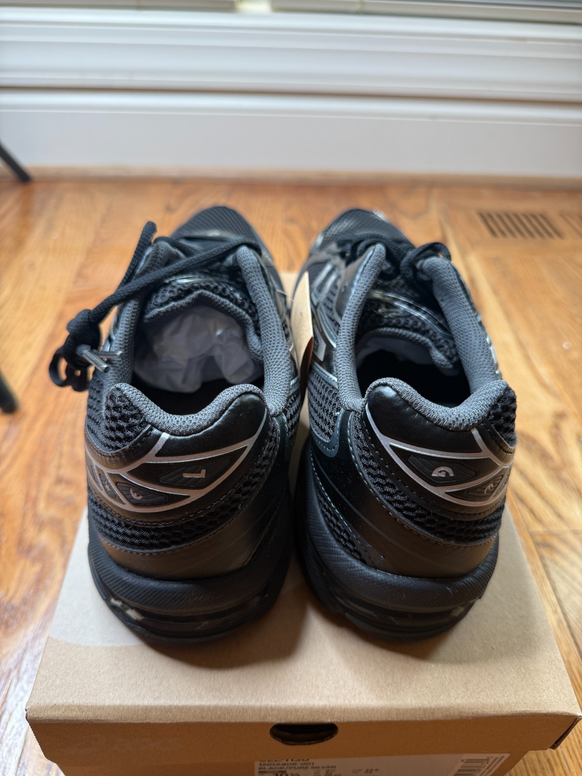ASICS Gel 1130 Black Pure Silver 1201A906-001 Men Size 12