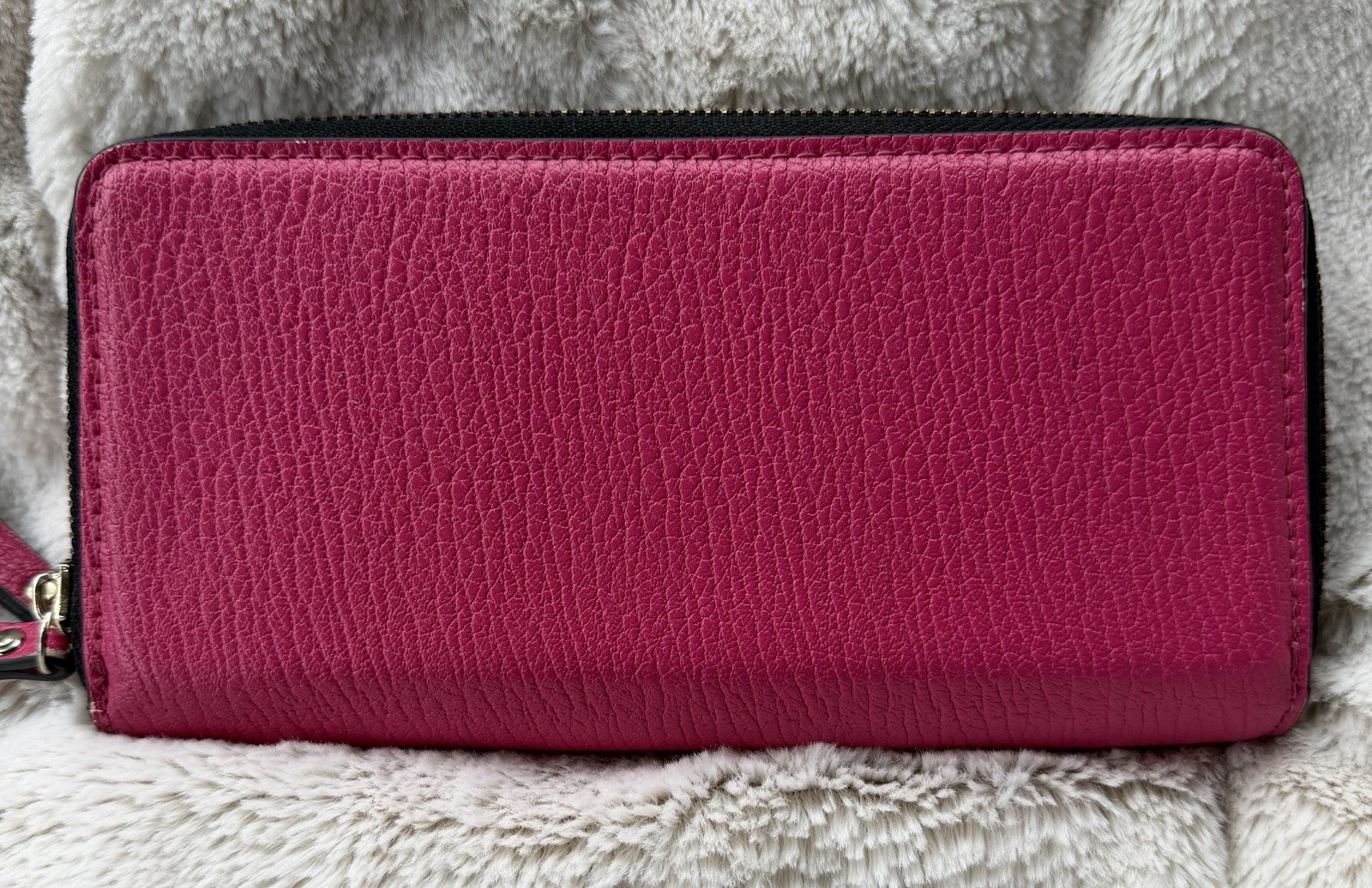 Mix No. 6 Women’s Pink Wallet 2 Zip Around Pockets Credit Card Slots Used