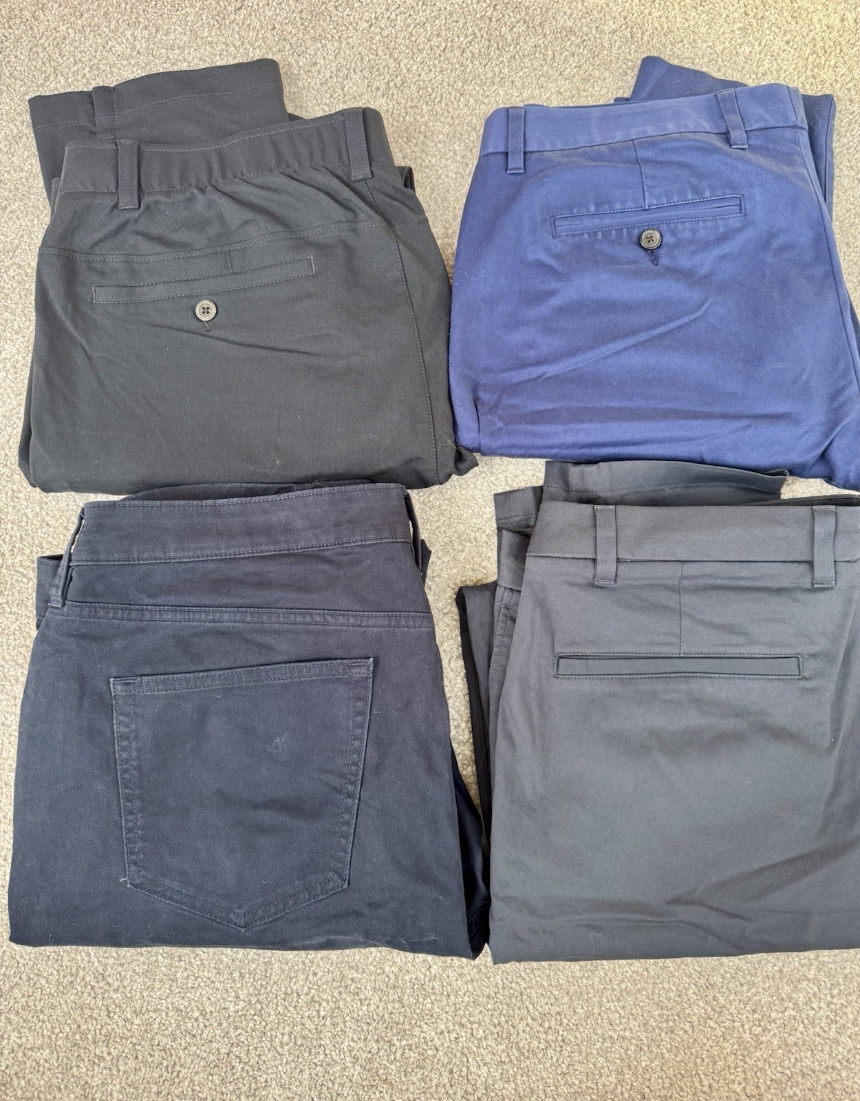 Lot 4 Men’s Pants Size 34 36 -Bird Dogs, Bonobos, Flint and Tinder, Under Armour