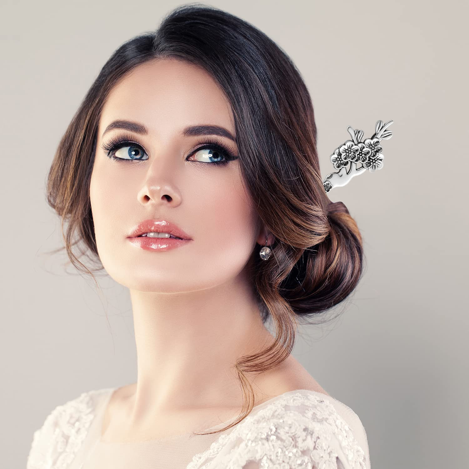 TUPARKA 18 PCS Silver Hair Sticks Vintage Hair Pins Chinese Women Hair Chopstick